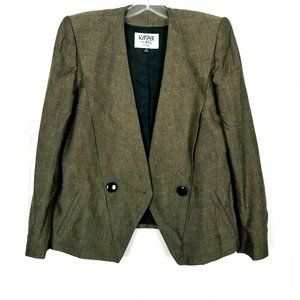Kasper For ASL Jacket Blazer Women Size 8P Metallic Gold Bronze Lined